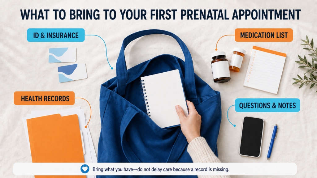 What to Bring to Your First Prenatal Appointment